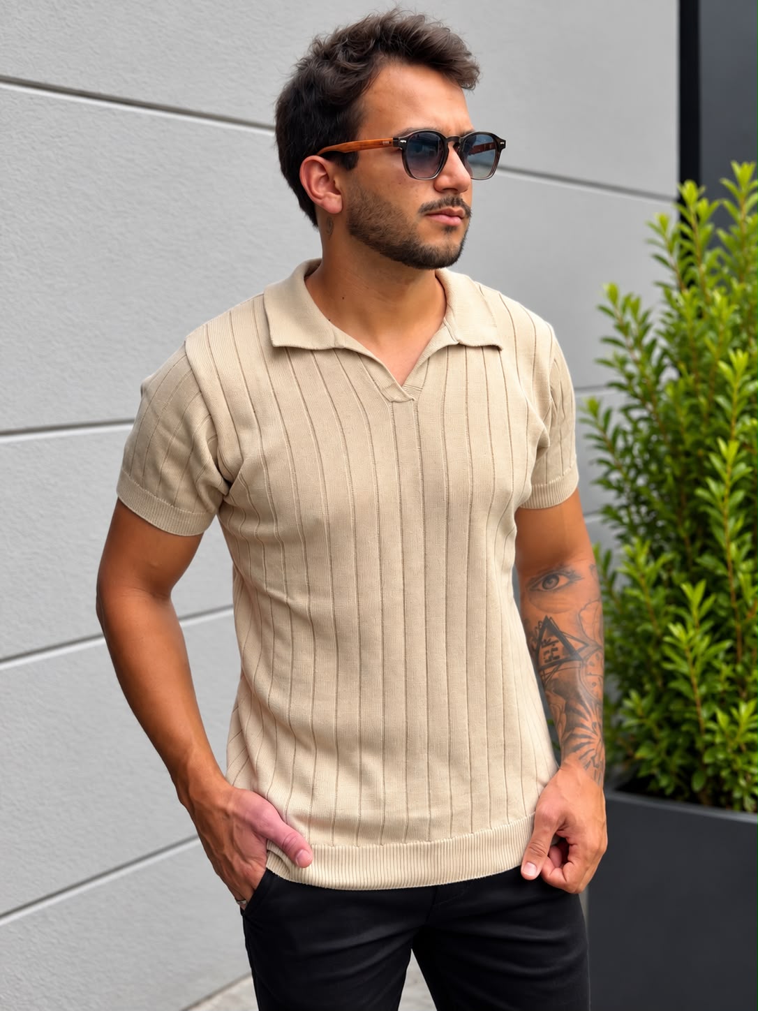 Polo Tricot Firenze Bege
