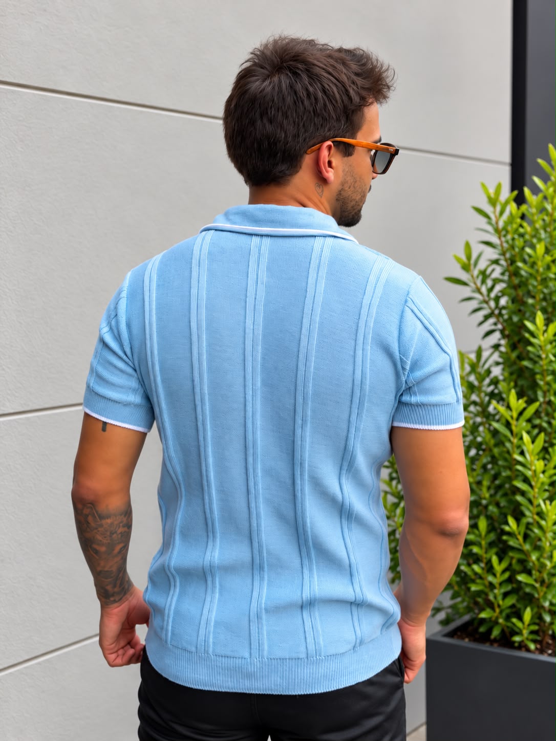 Polo Tricot Amalfi Azul-Claro