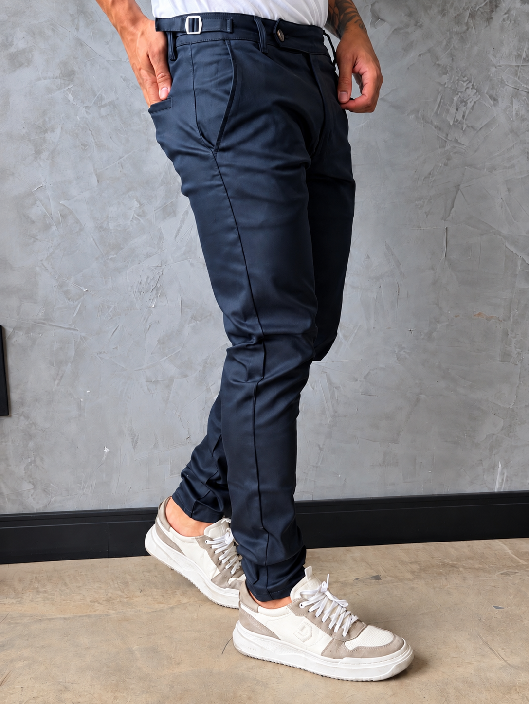 Calça Berlim Slim Fit Azul-Marinho
