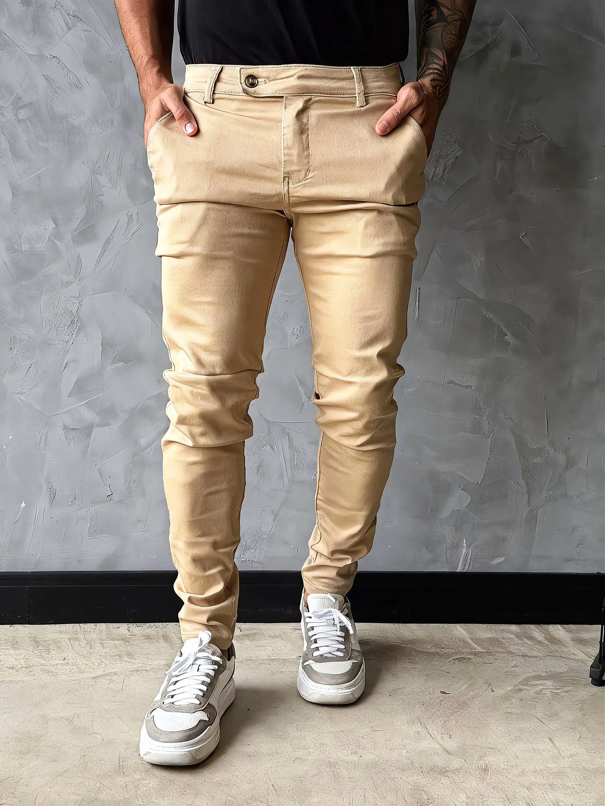 Calça London Slim Fit Bege