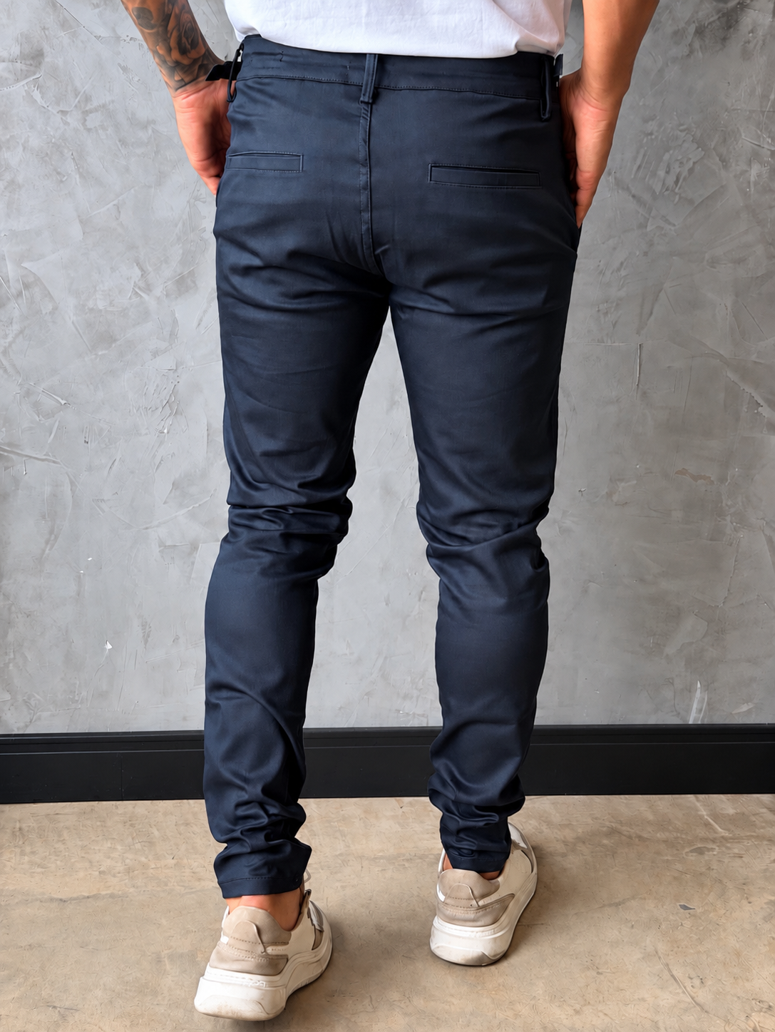 Calça Berlim Slim Fit Azul-Marinho