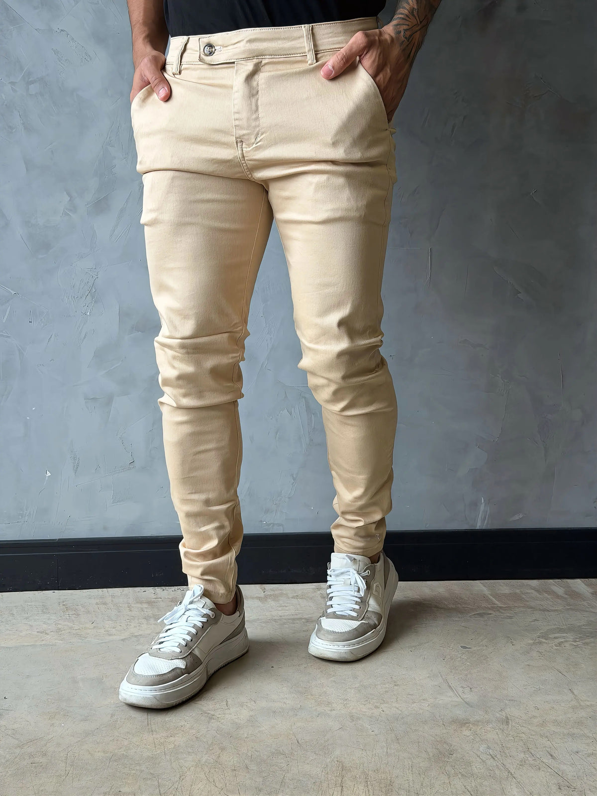Calça London Slim Fit Bege