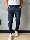 Calça Berlim Slim Fit Azul-Marinho