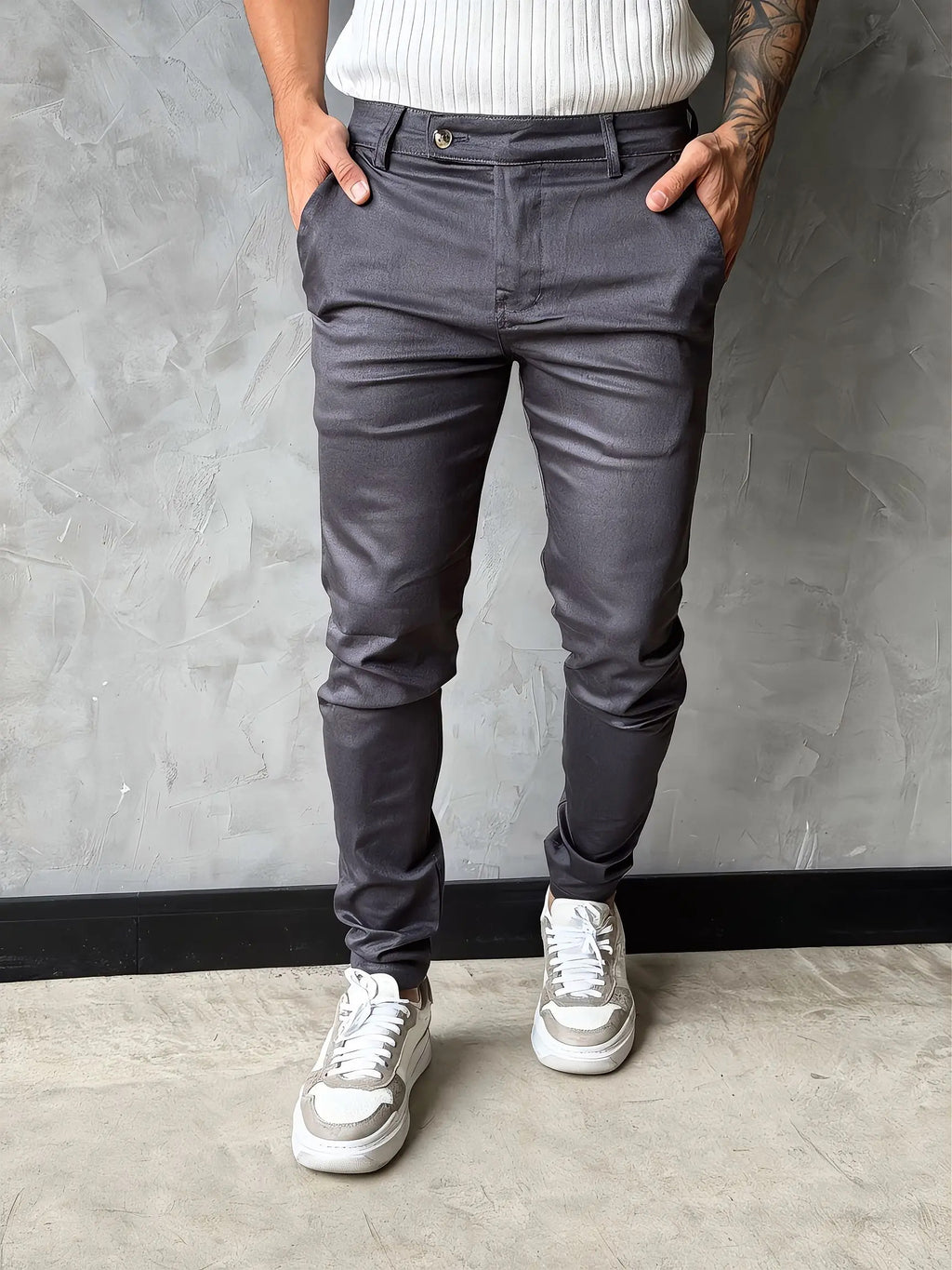Calça London Slim Fit Grafite