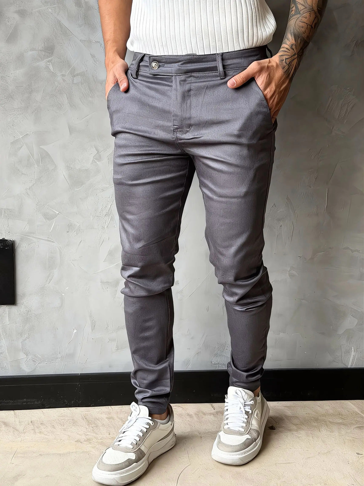 Calça London Slim Fit Grafite
