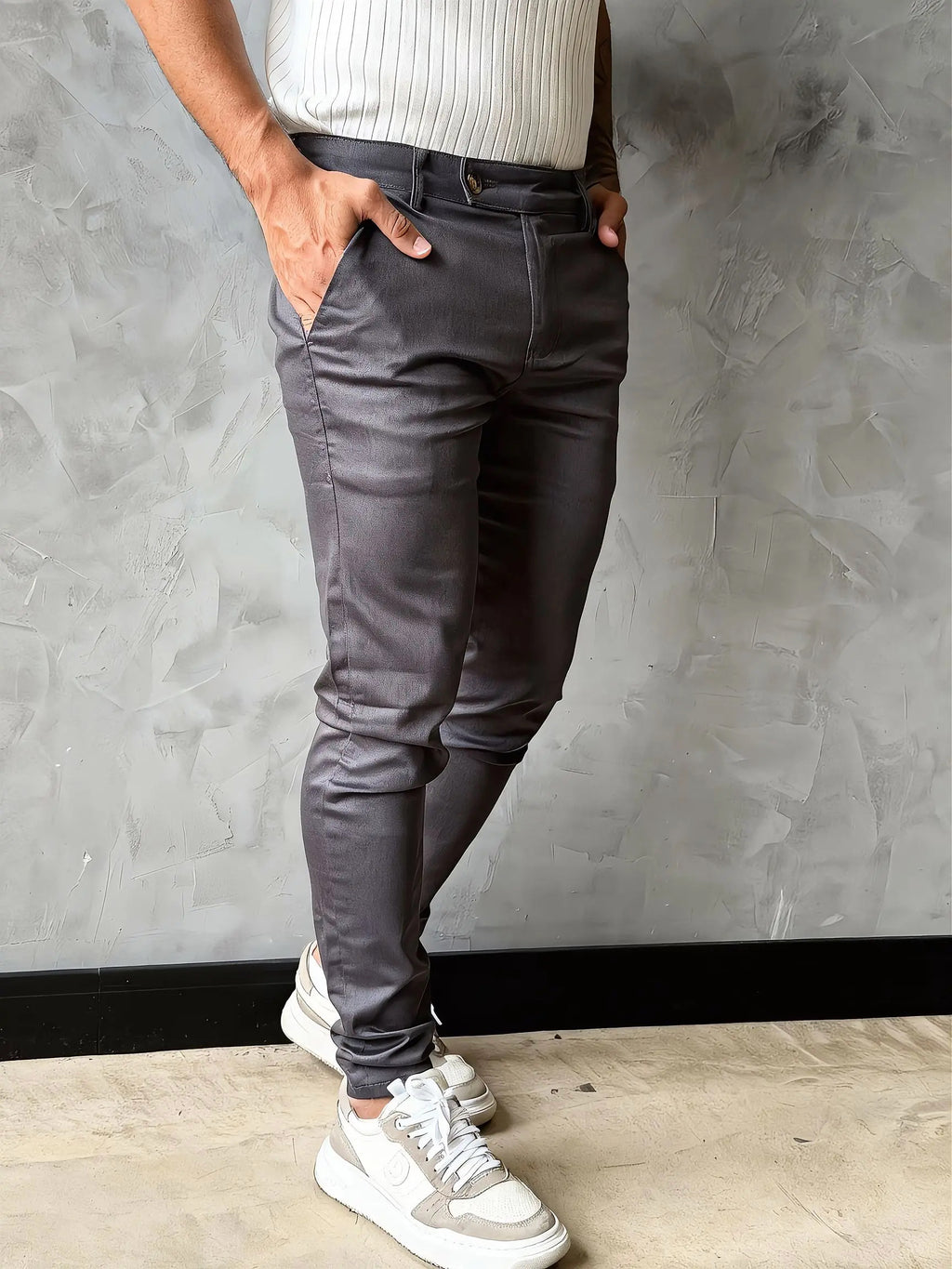 Calça London Slim Fit Grafite