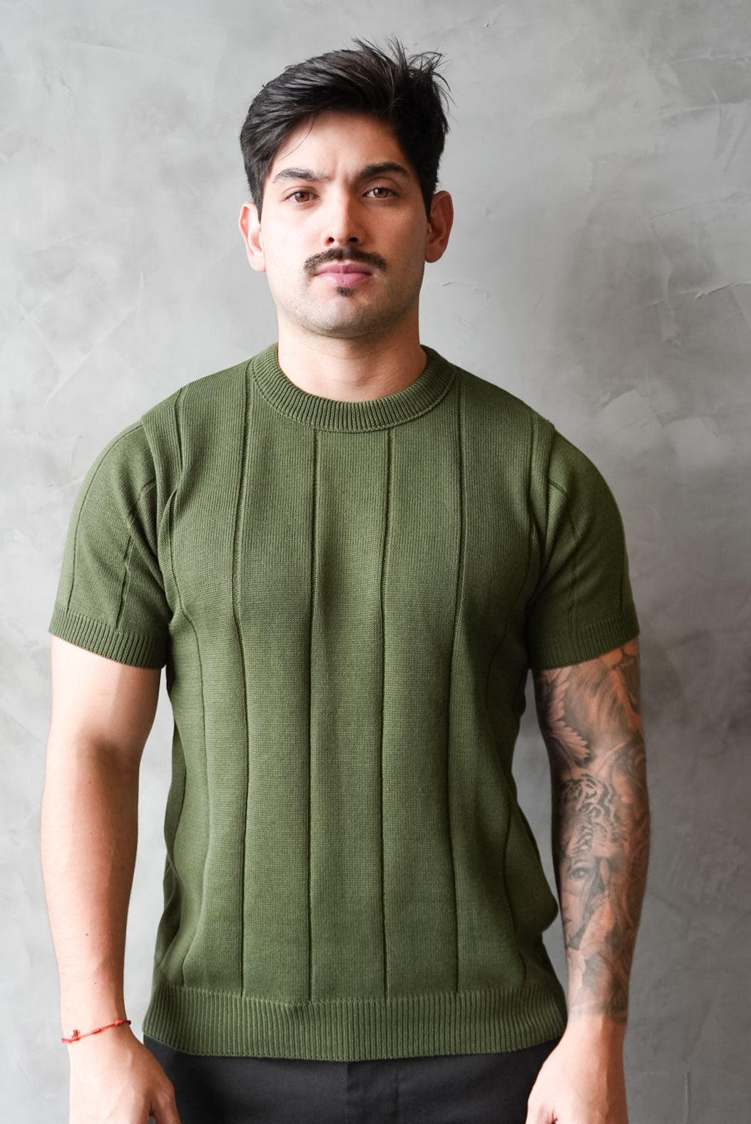 Camiseta Tricot Roma Verde Oliva