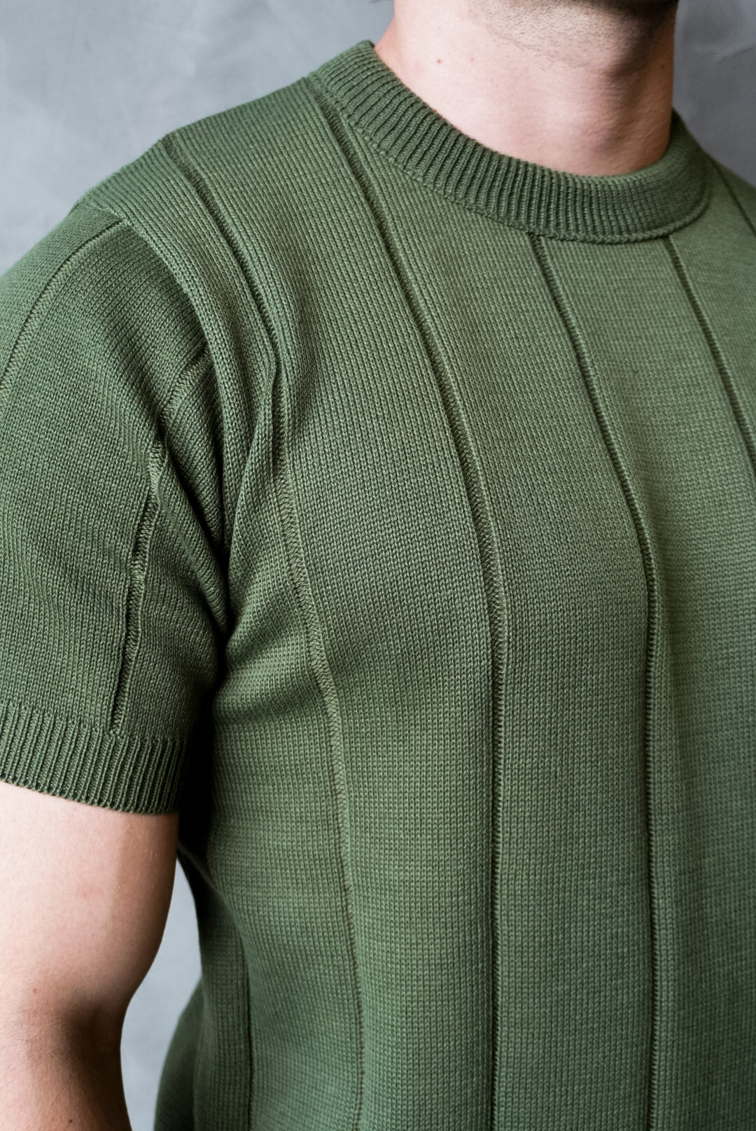 Camiseta Tricot Roma Verde Oliva