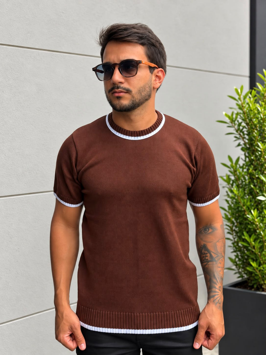 Camiseta Tricot Siena Marrom