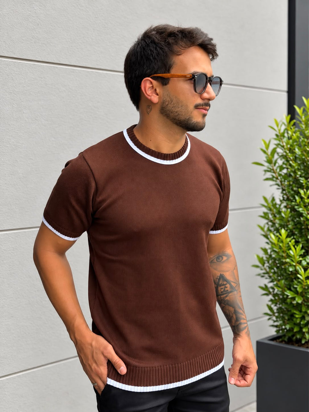 Camiseta Tricot Siena Marrom