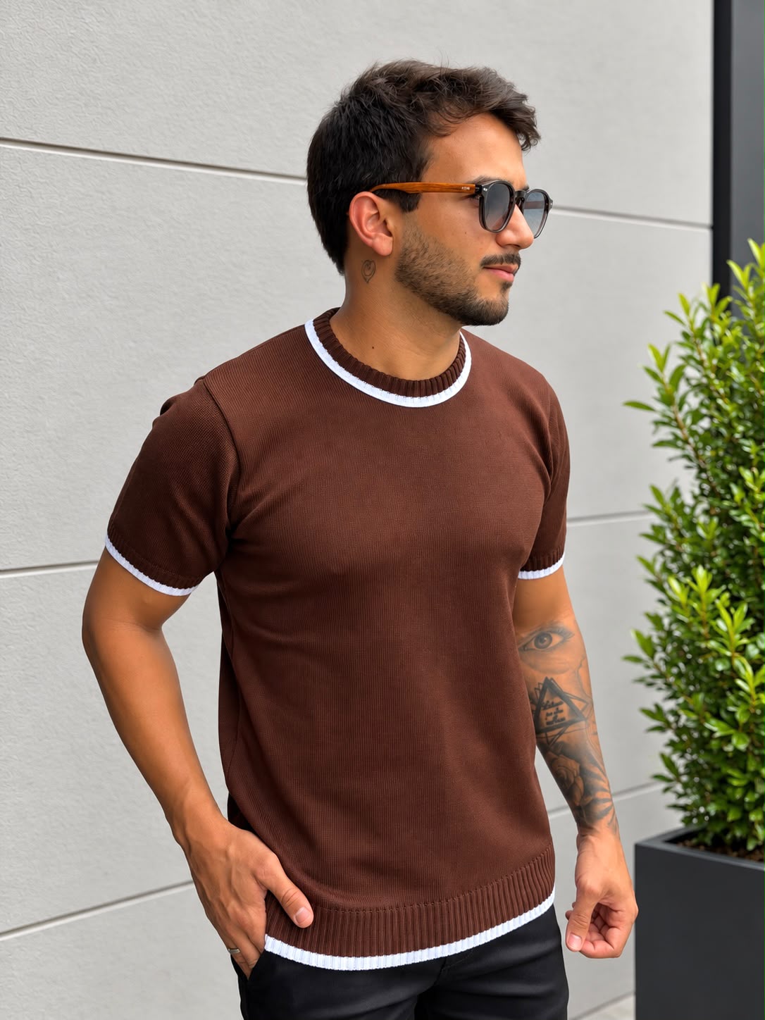 Camiseta Tricot Siena Marrom