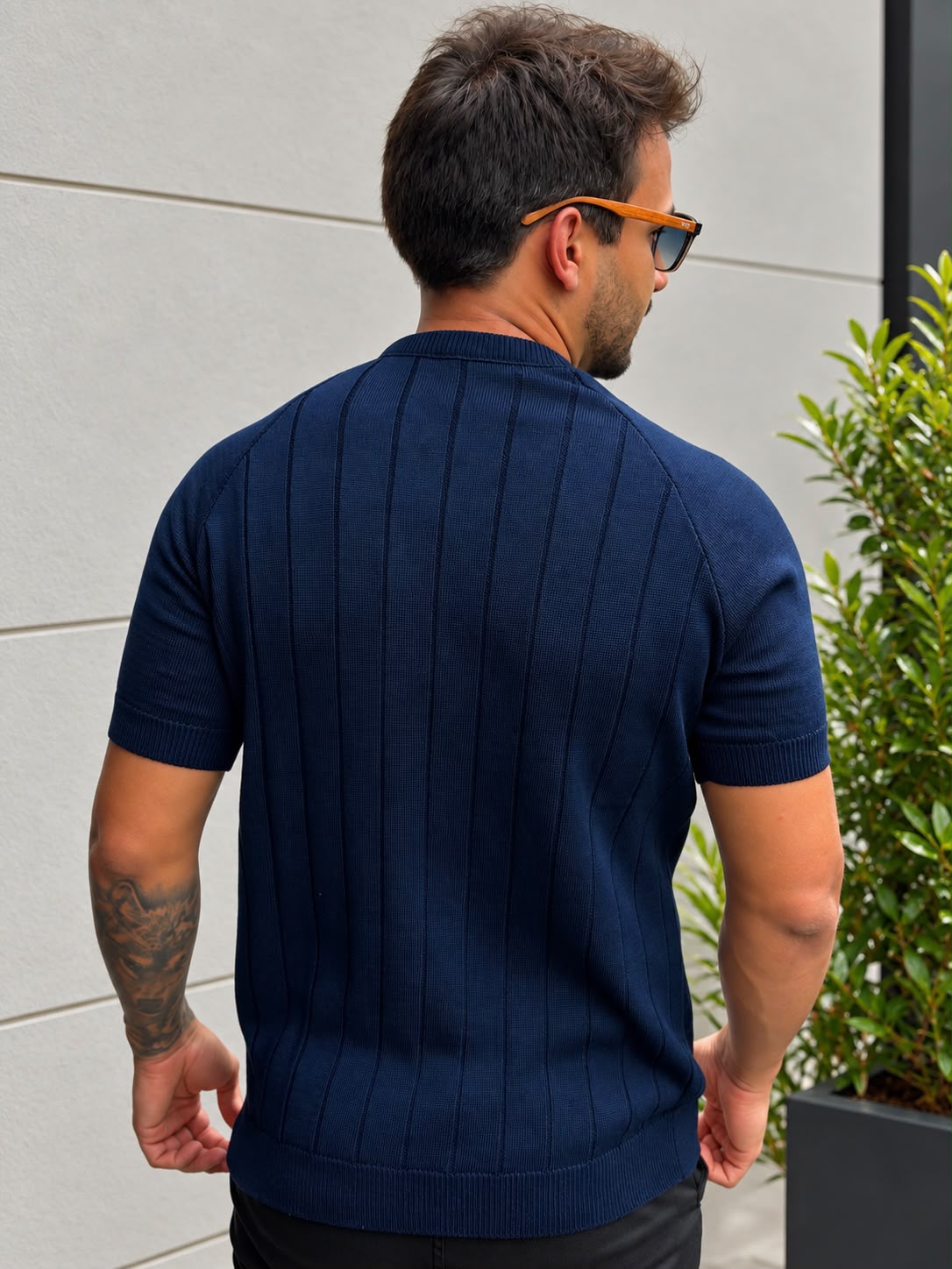 Camiseta Tricot Lucca Azul Marinho