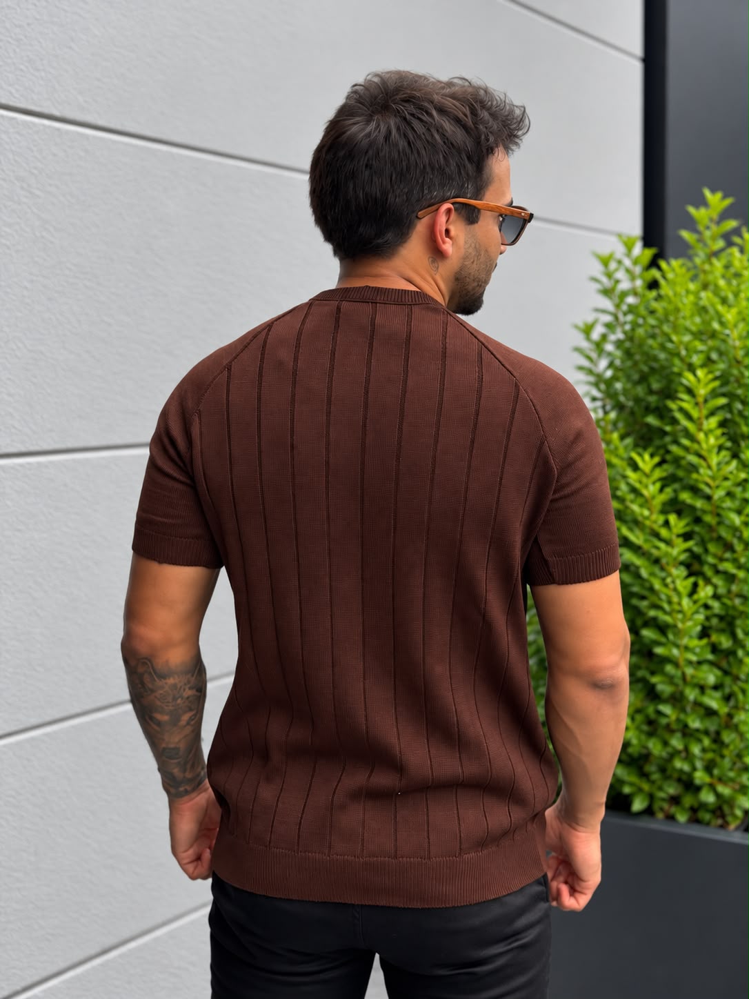 Camiseta Tricot Lucca Marrom